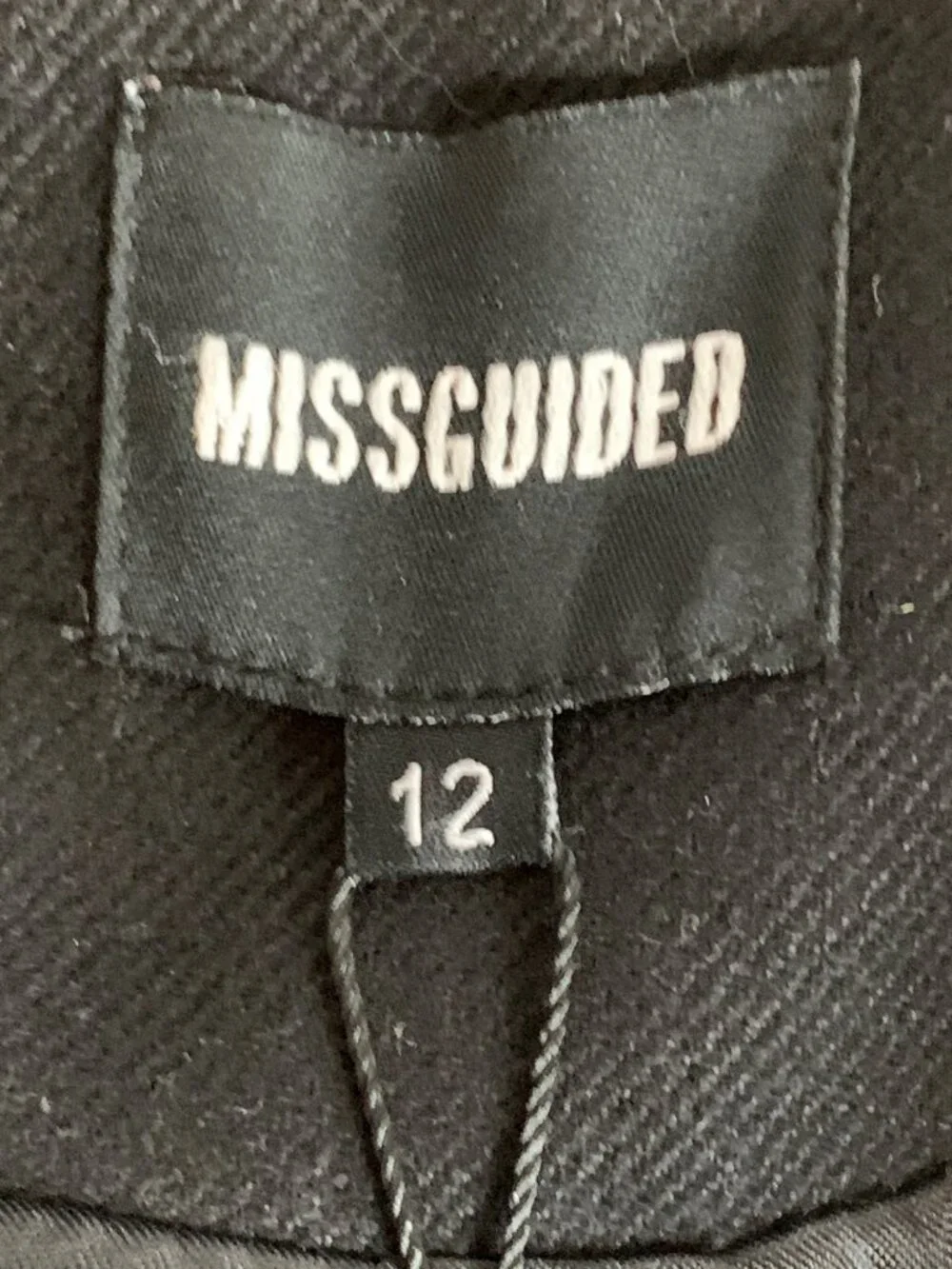 Missguided Black Double-Breasted Longline Coat With Crest Buttons Size 8 US NWT - Picture 11 of 11
